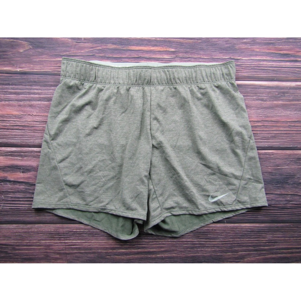 Nike NEW Womens Medium Green Dry Training Shorts Athletic Running Workout 890470